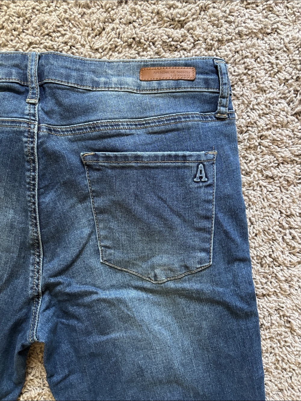 Articles Of Society Indigo Ripped Frayed Hem Jeans - Picture 14 of 16